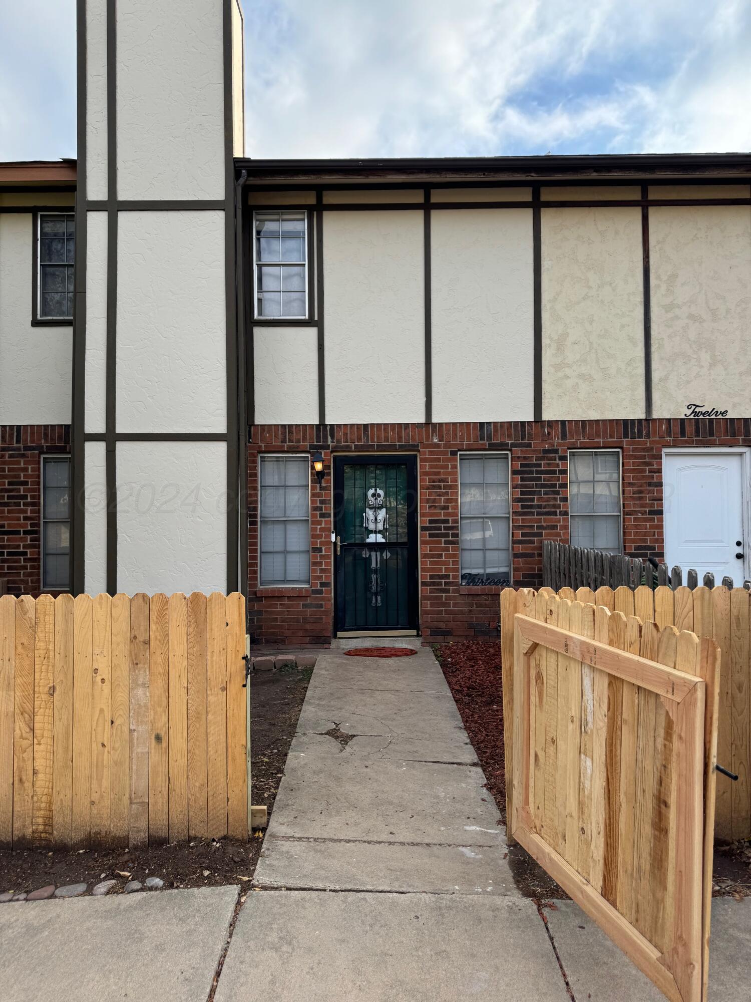 a front view of a house with a window