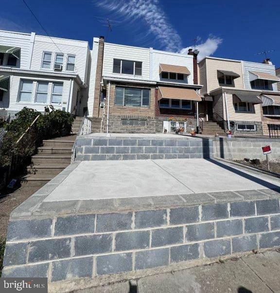 a view of a building with many windows