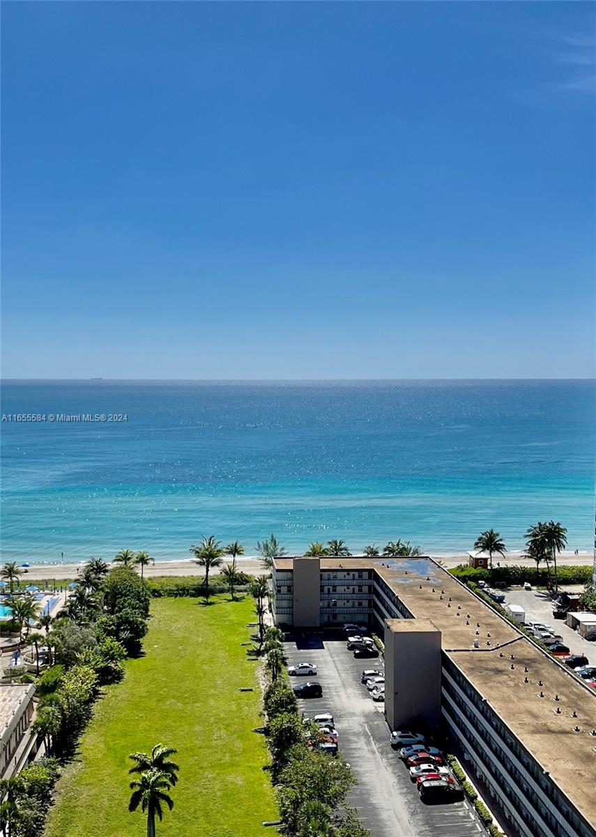 a view of a ocean with beach