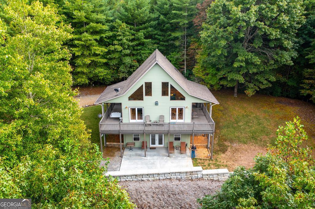 a view of a house with patio