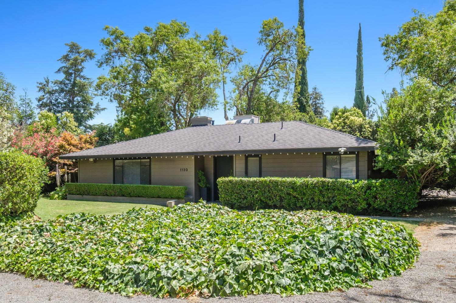 a view of a house with a garden