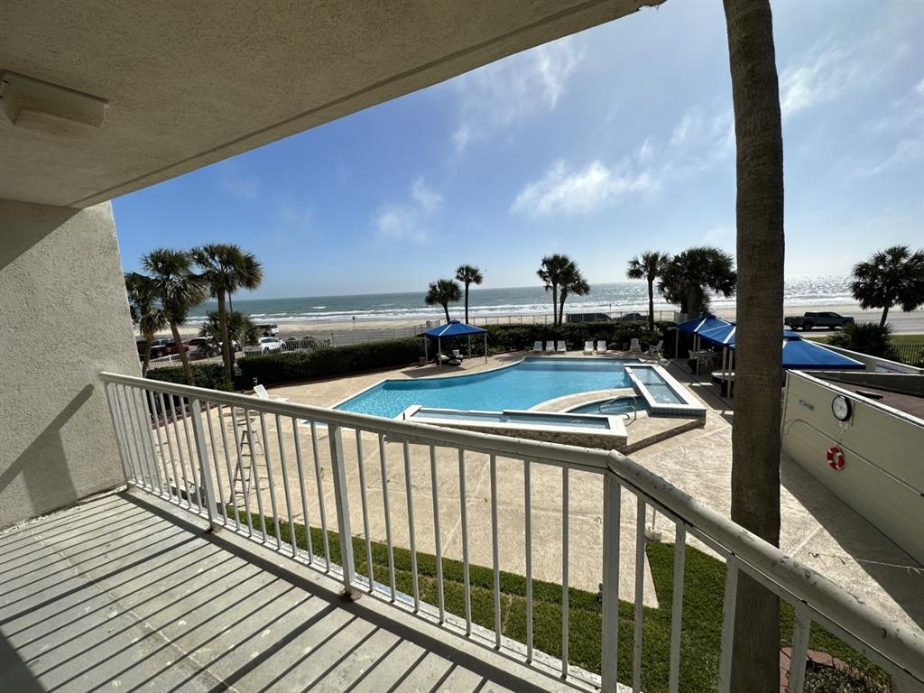 a view of a balcony