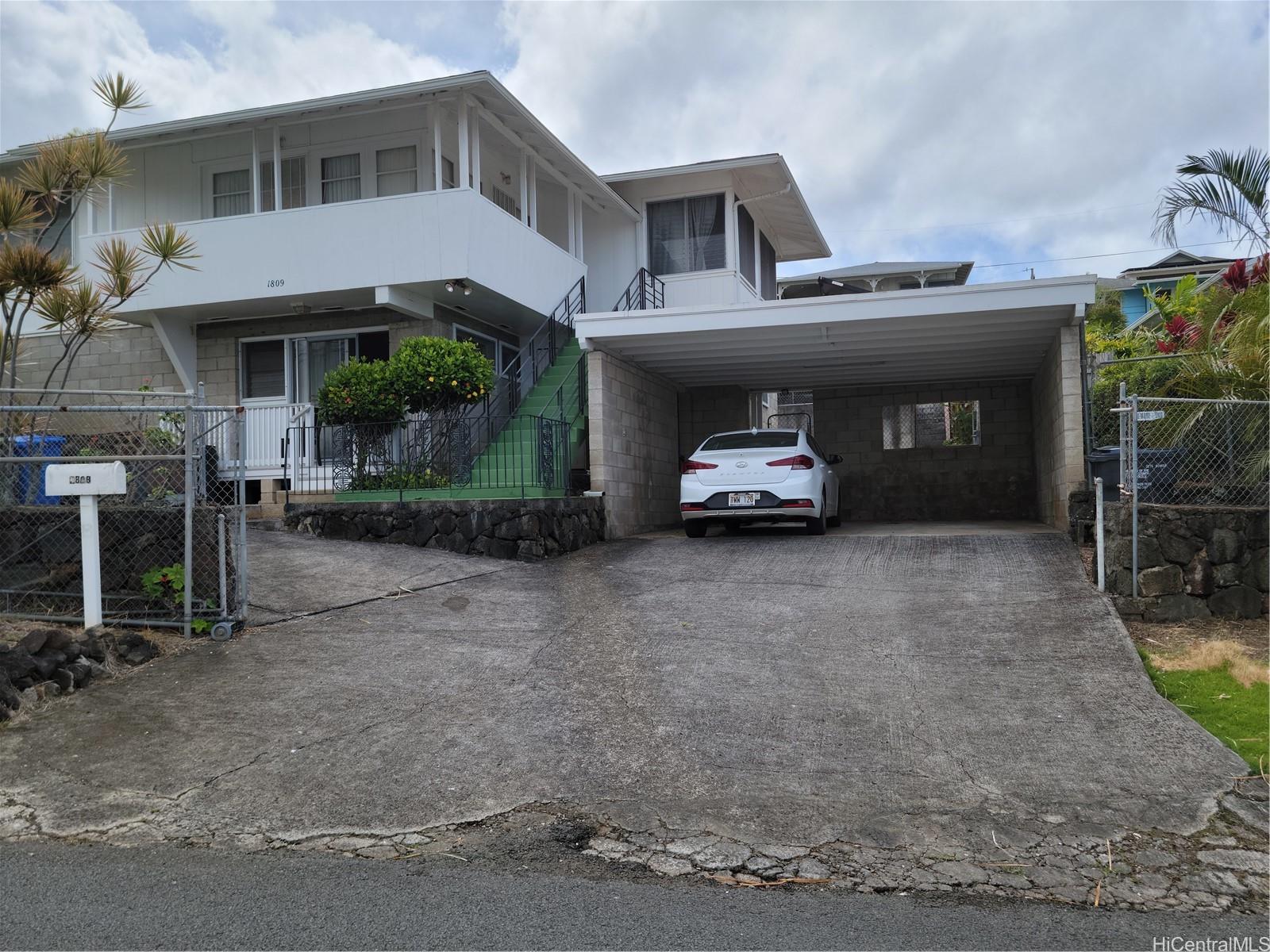 a car parked in front of house