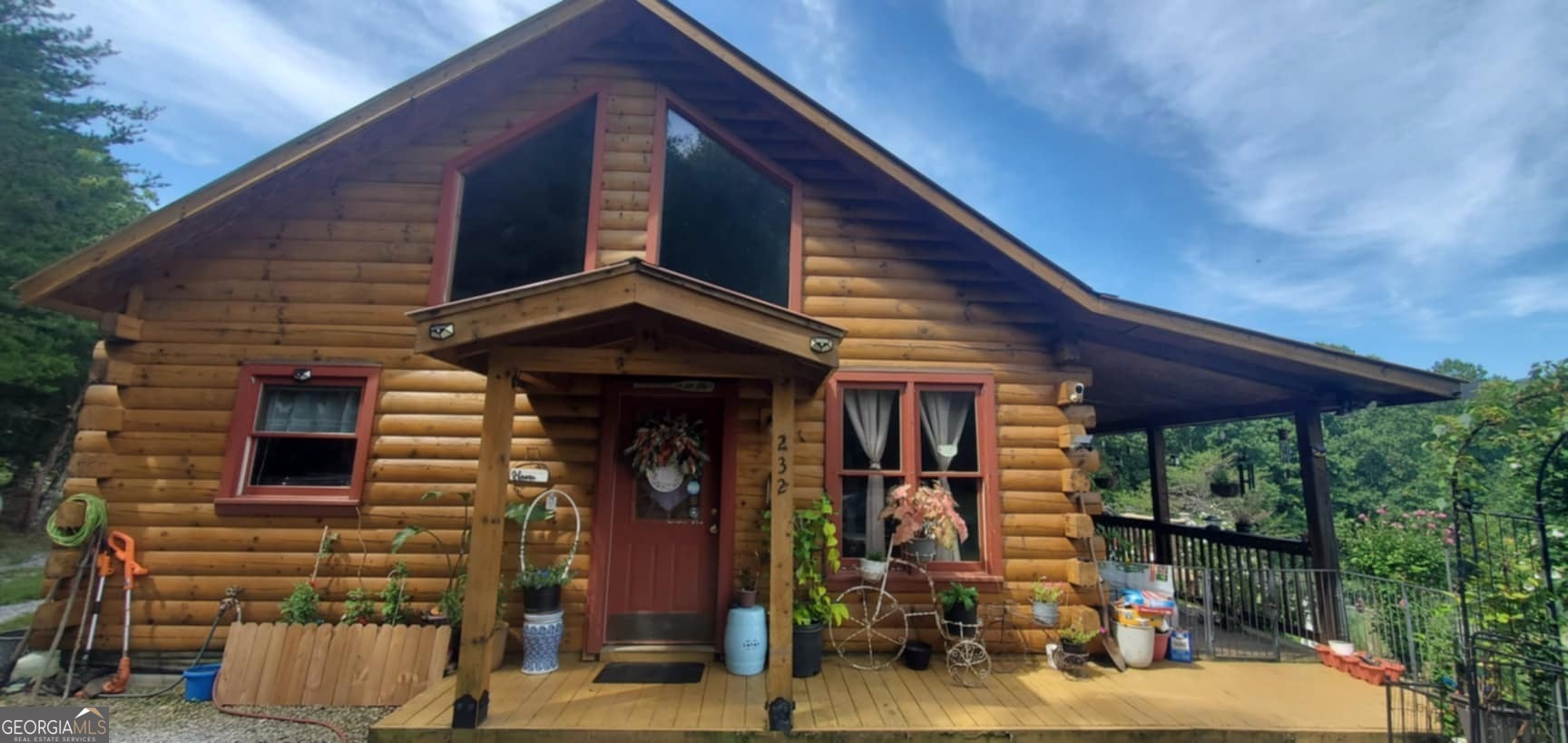 a view of a house with patio