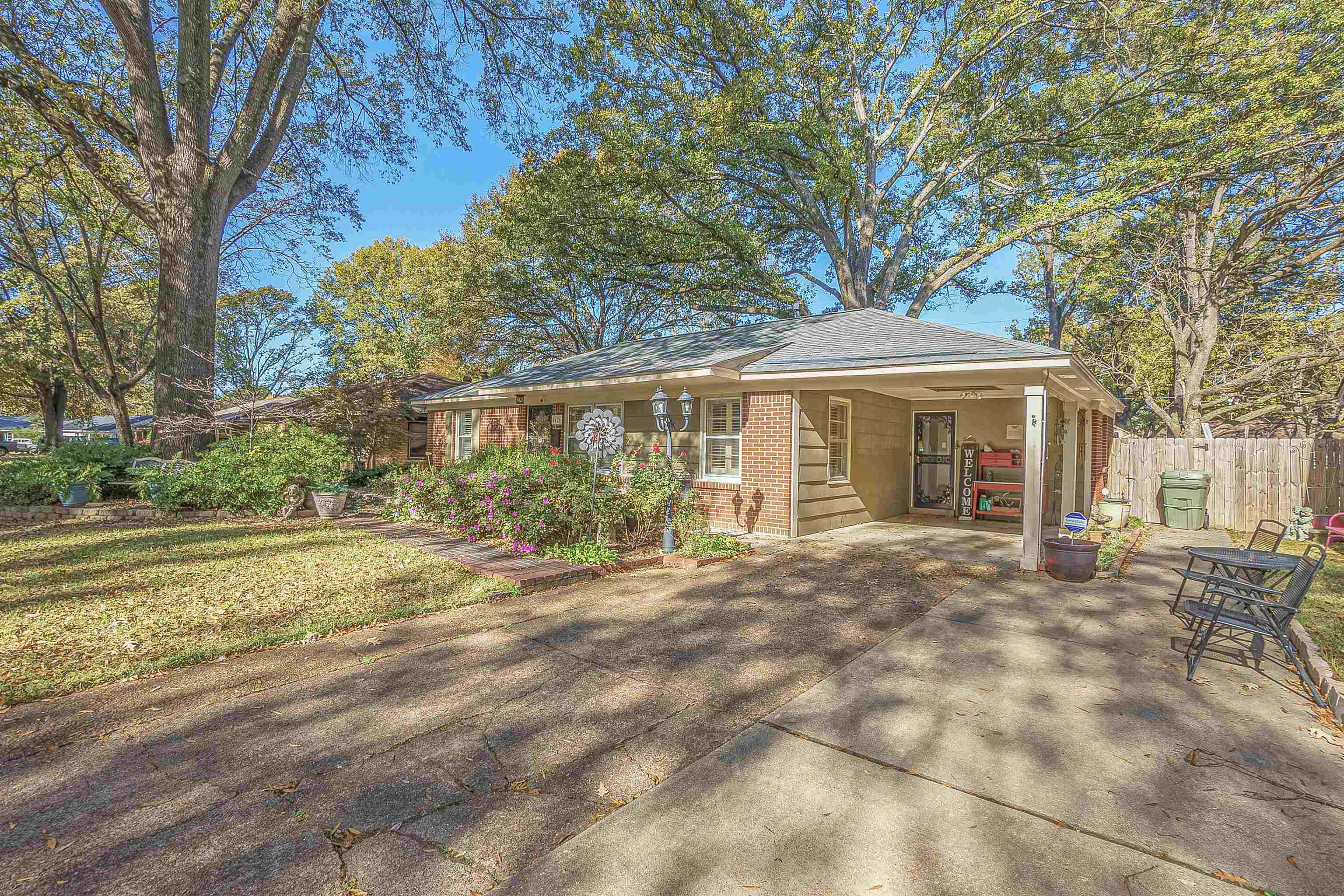 View of front of home with a front yard