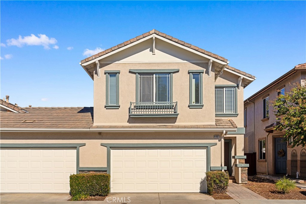 a front view of a house