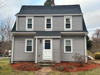 a front view of a house