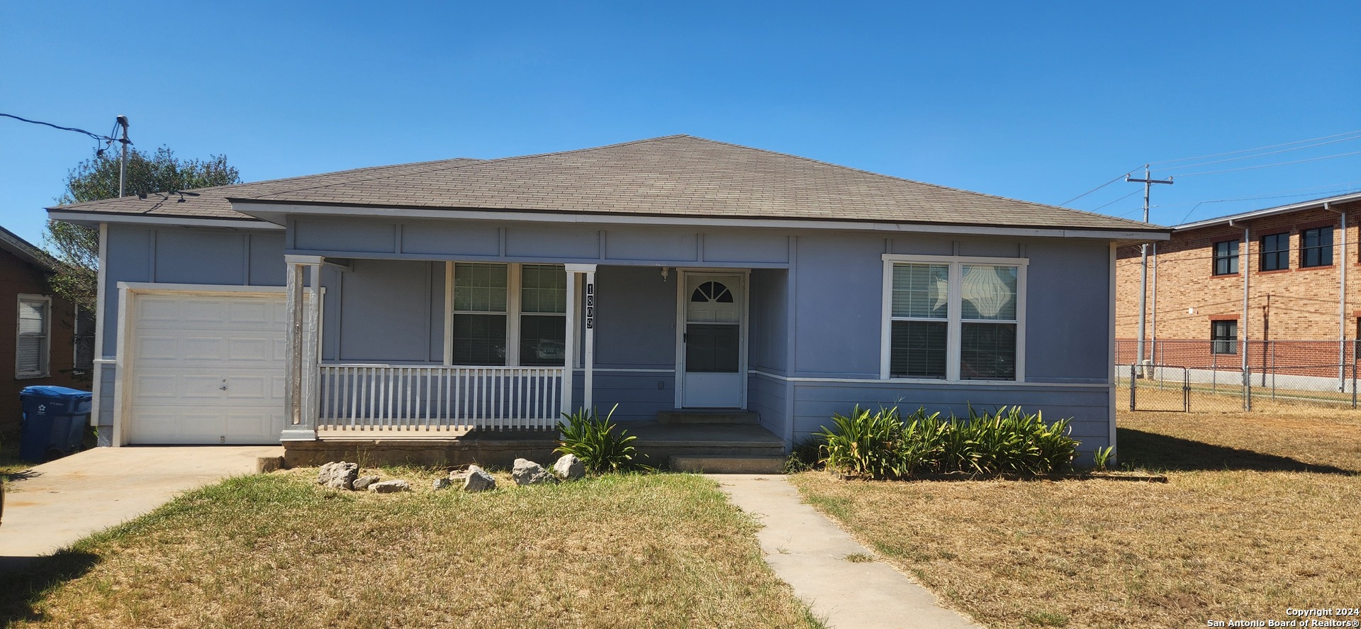 a front view of a house