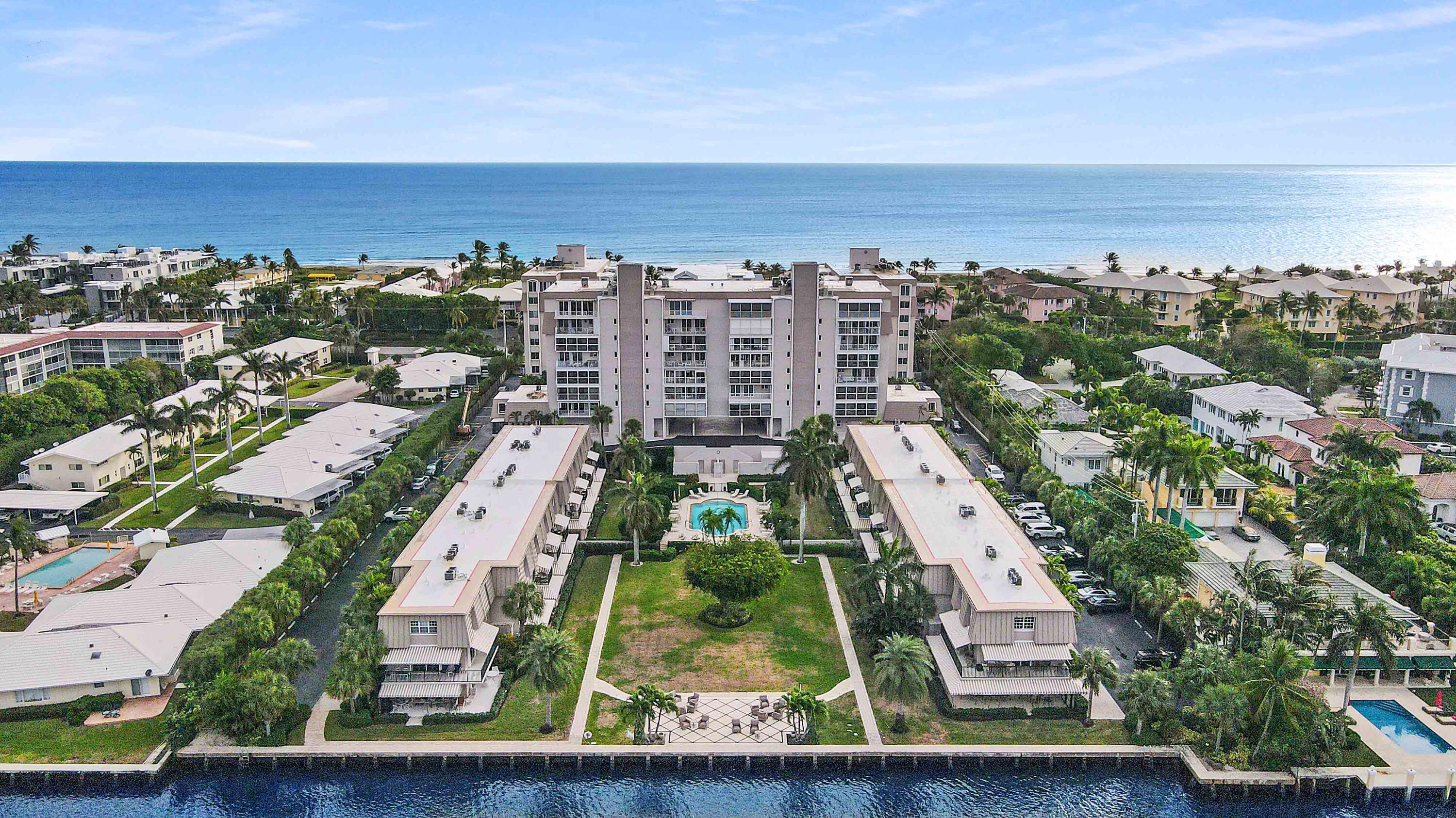 an aerial view of multiple house