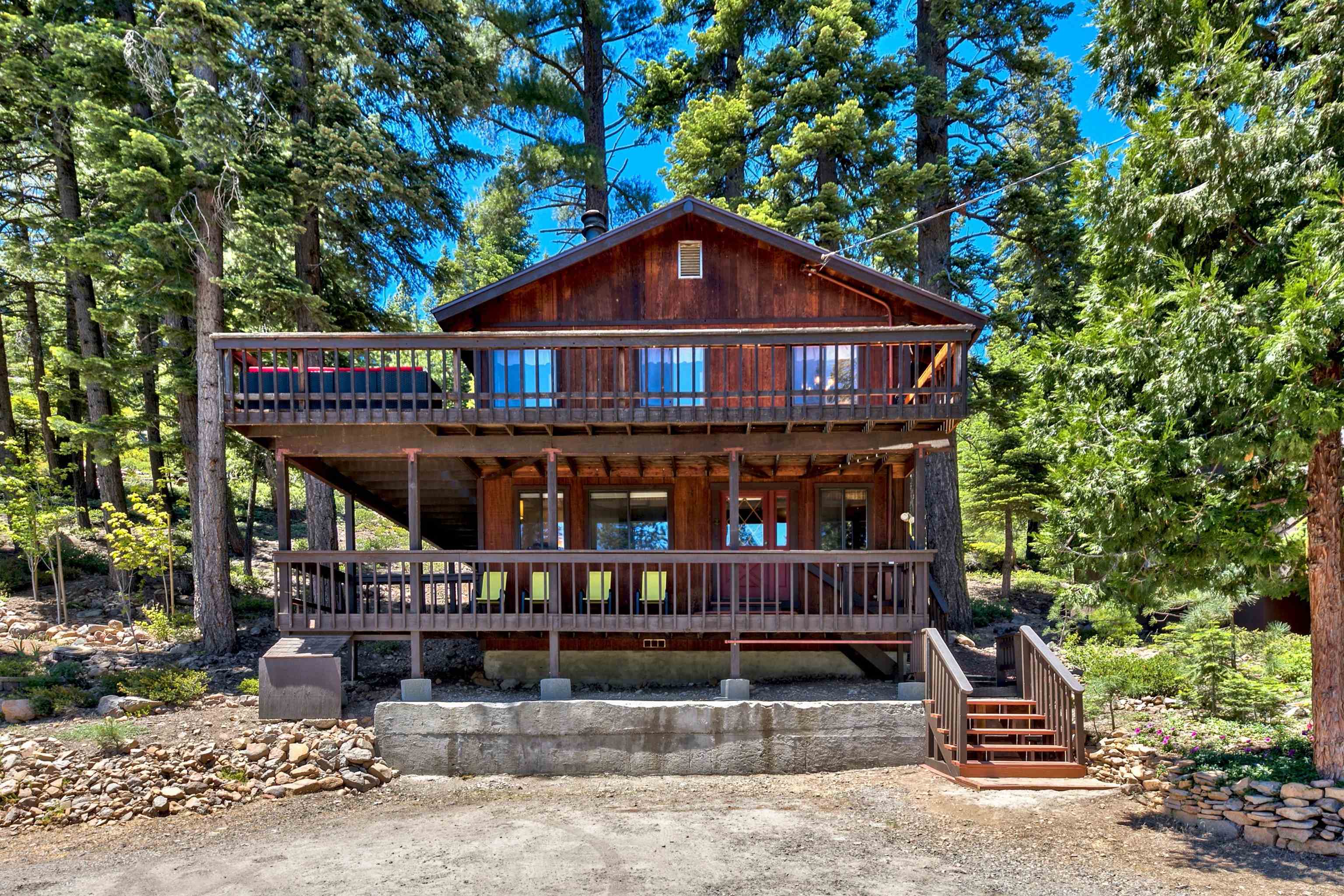 a front view of a house with balcony