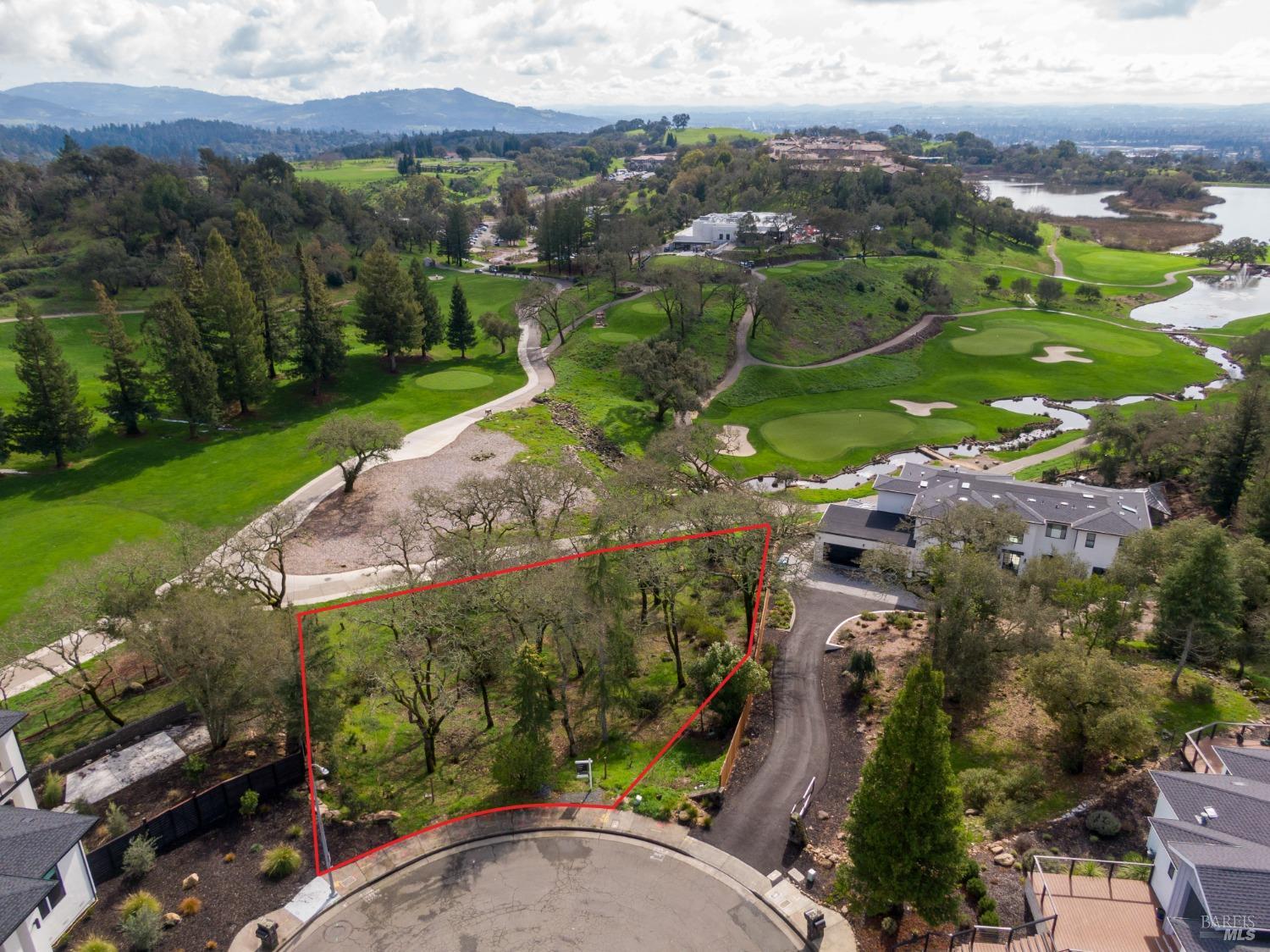 an aerial view of multiple house