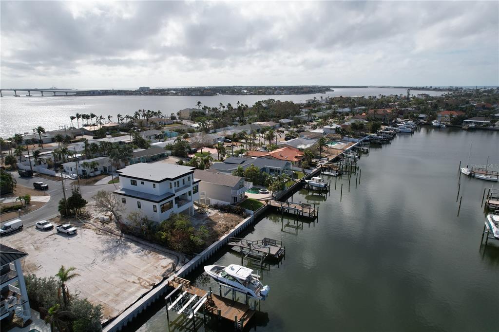 an aerial view of multiple house