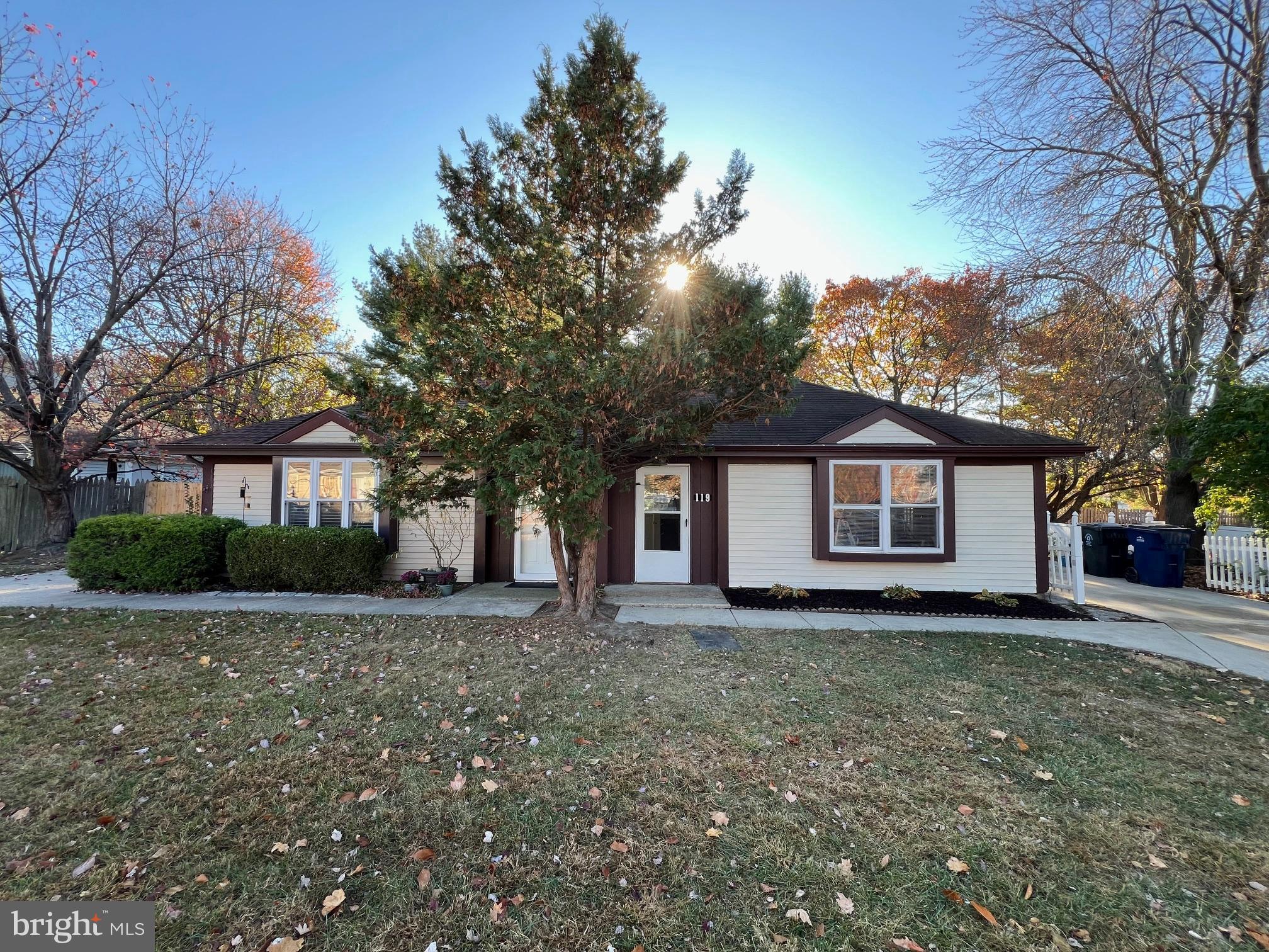 a house that has a tree in front of it