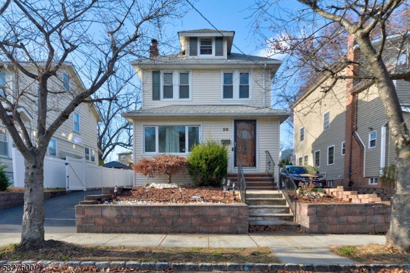 a front view of a house with entertaining space