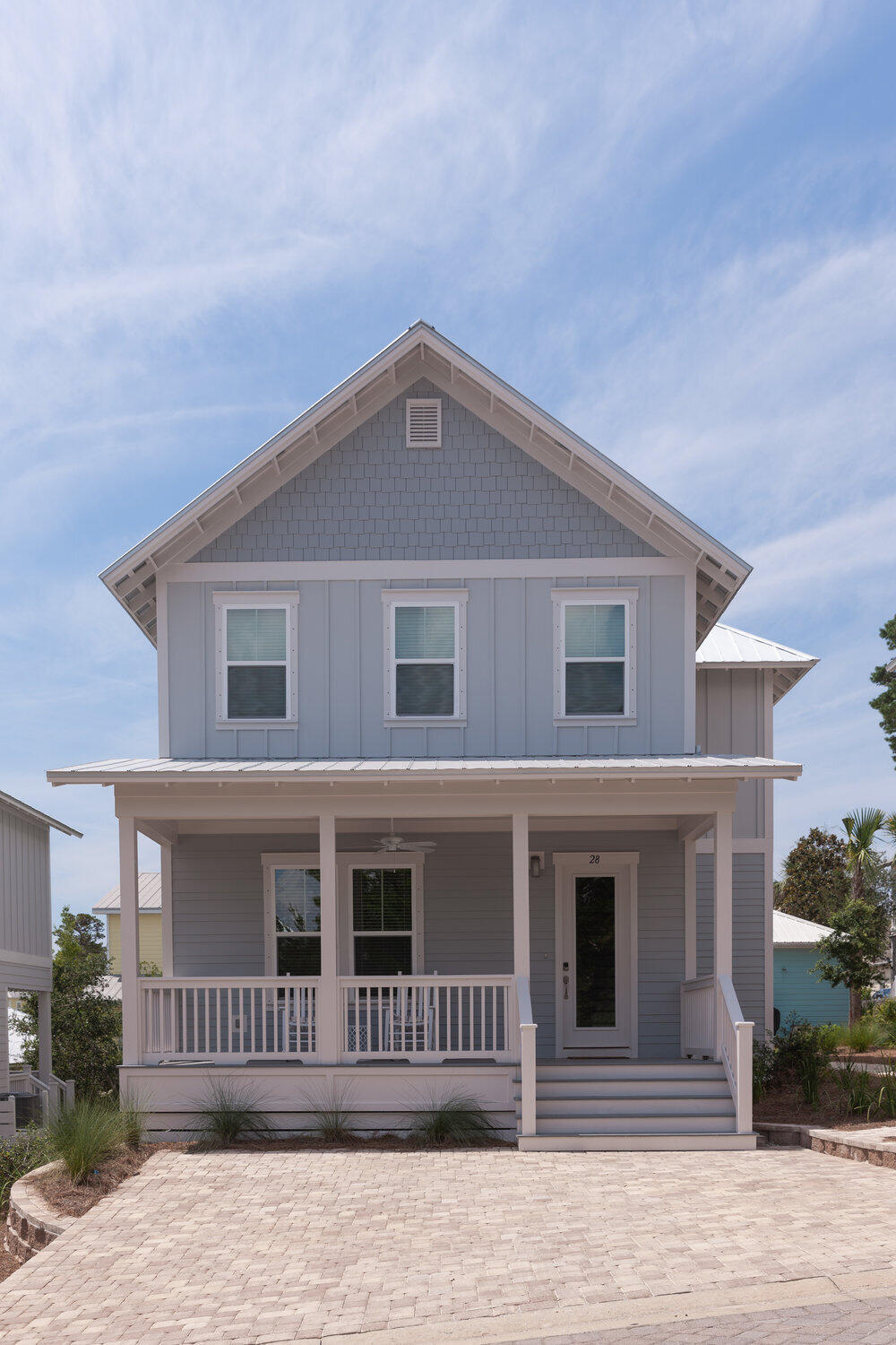 a front view of a house