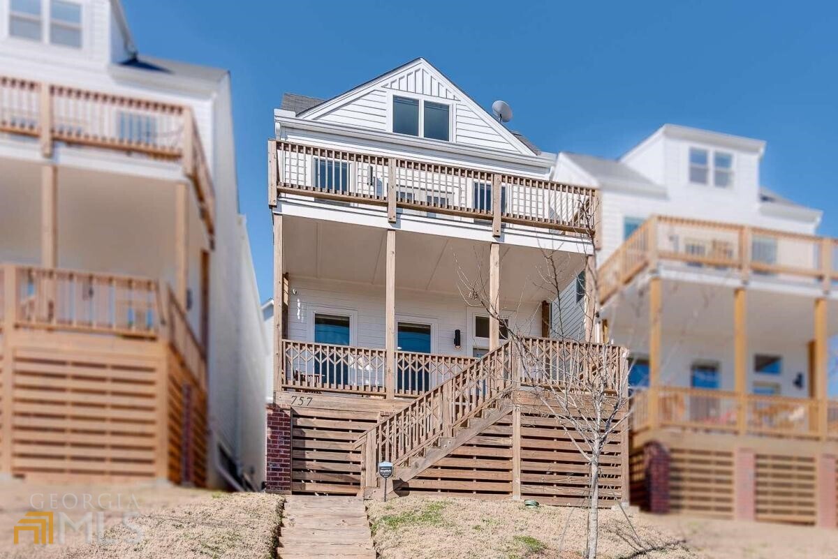 a view of a house with a balcony