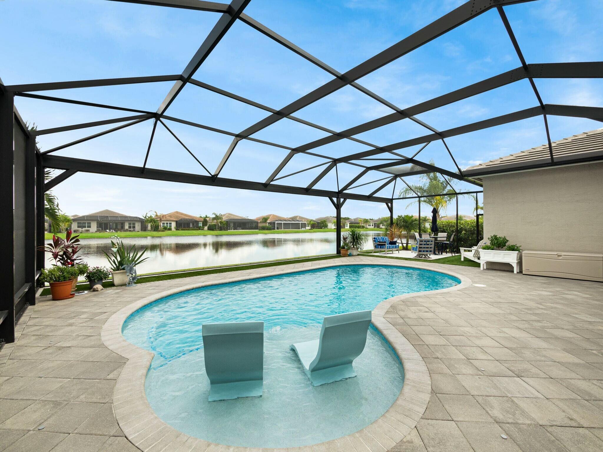 Pool and lake view