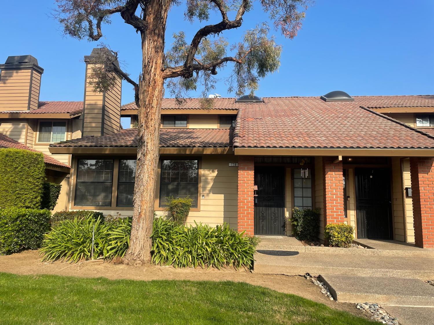 a front view of a house