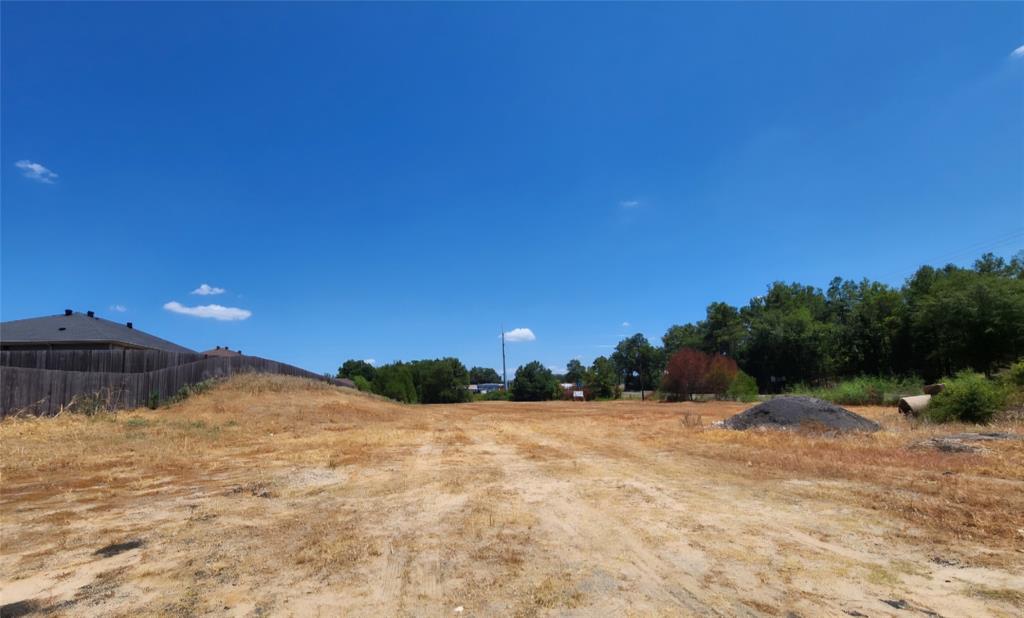 a view of a yard and a mountain