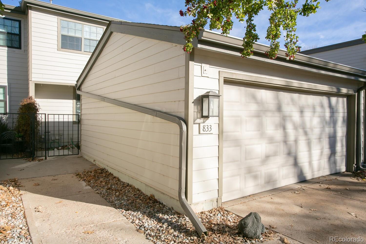 a view of a porch with a door