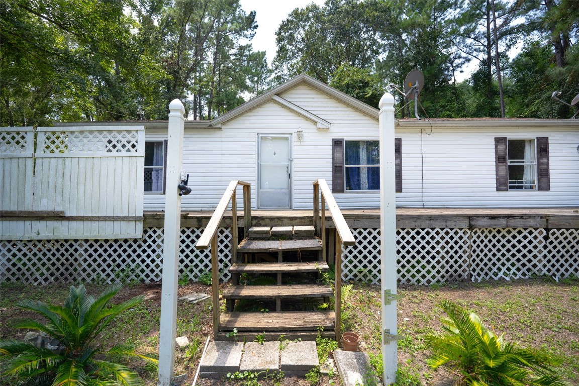 a view of a house with a deck