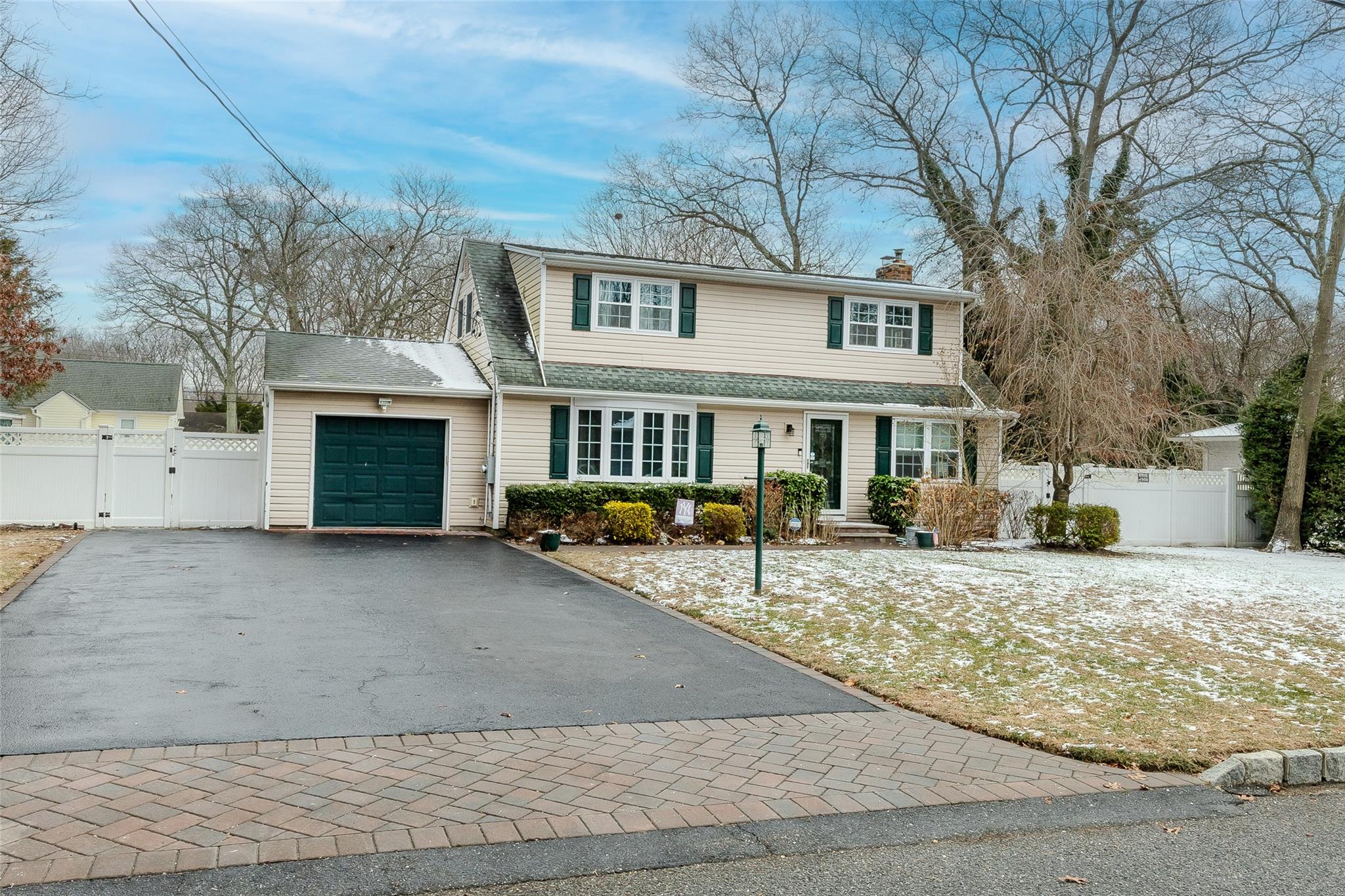 Front facade with a garage