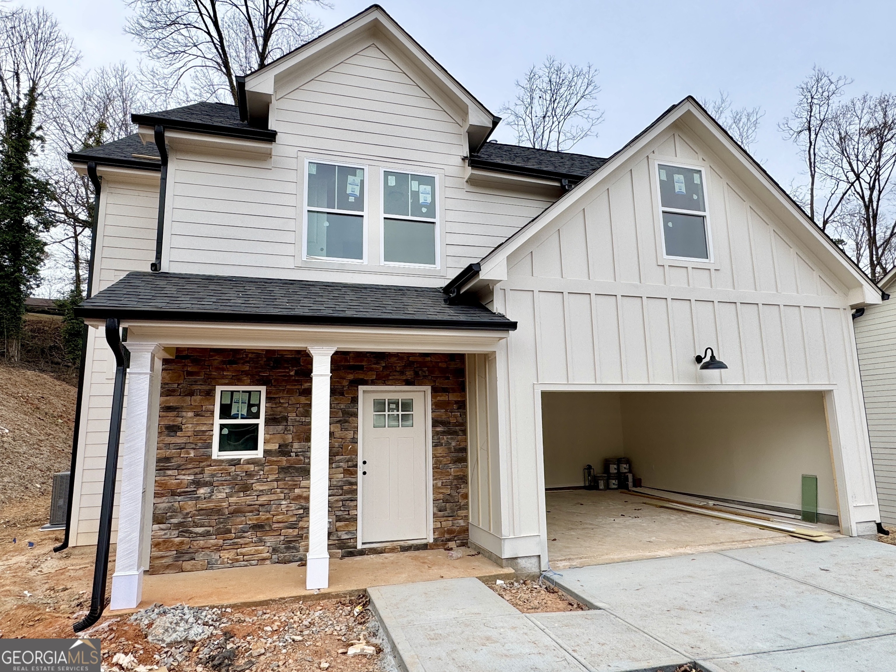 a view of outdoor space and front view of a house