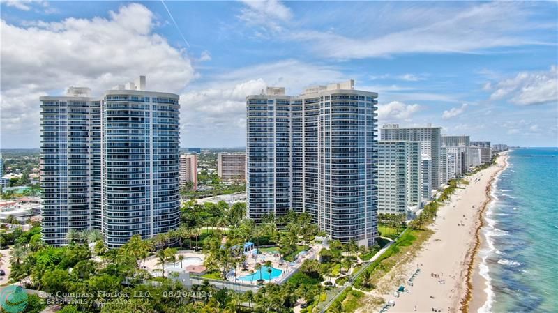 a view of a city with tall buildings