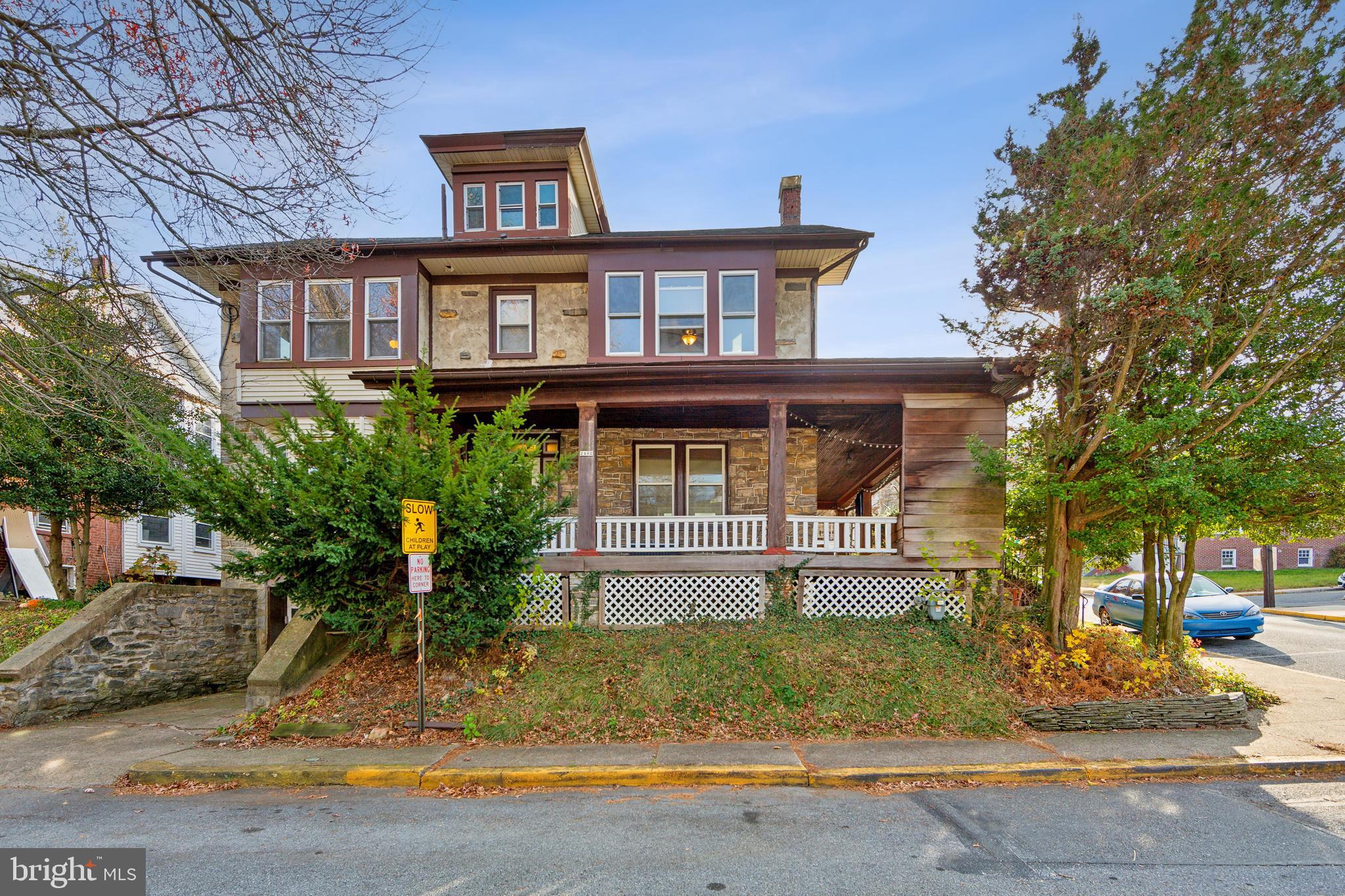 a front view of a house