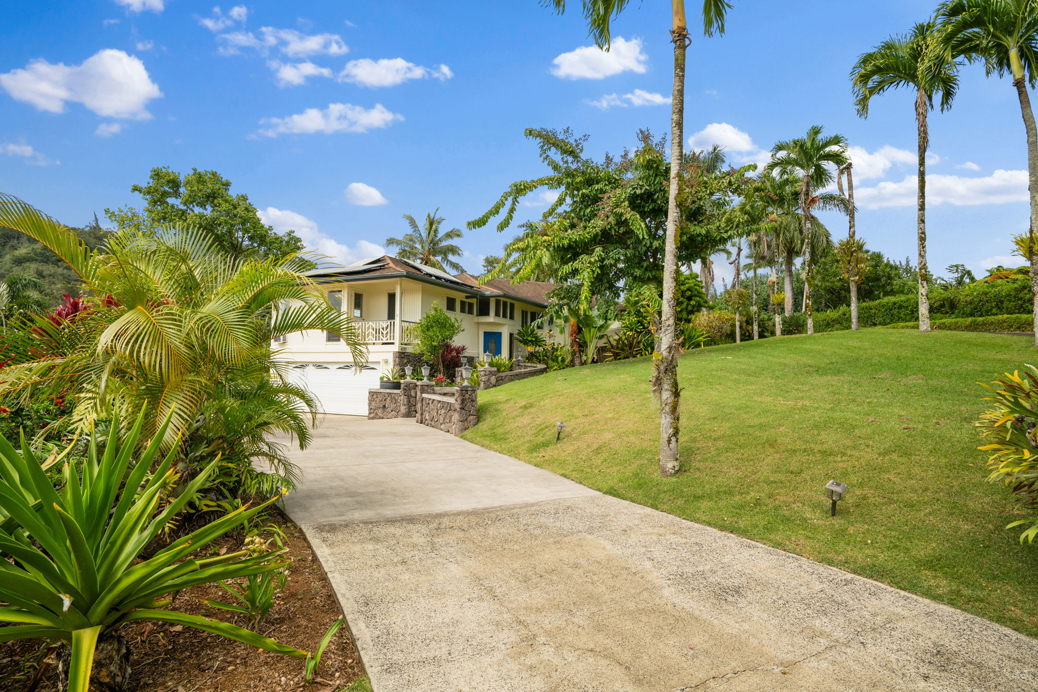 a swimming pool with outdoor seating and yard