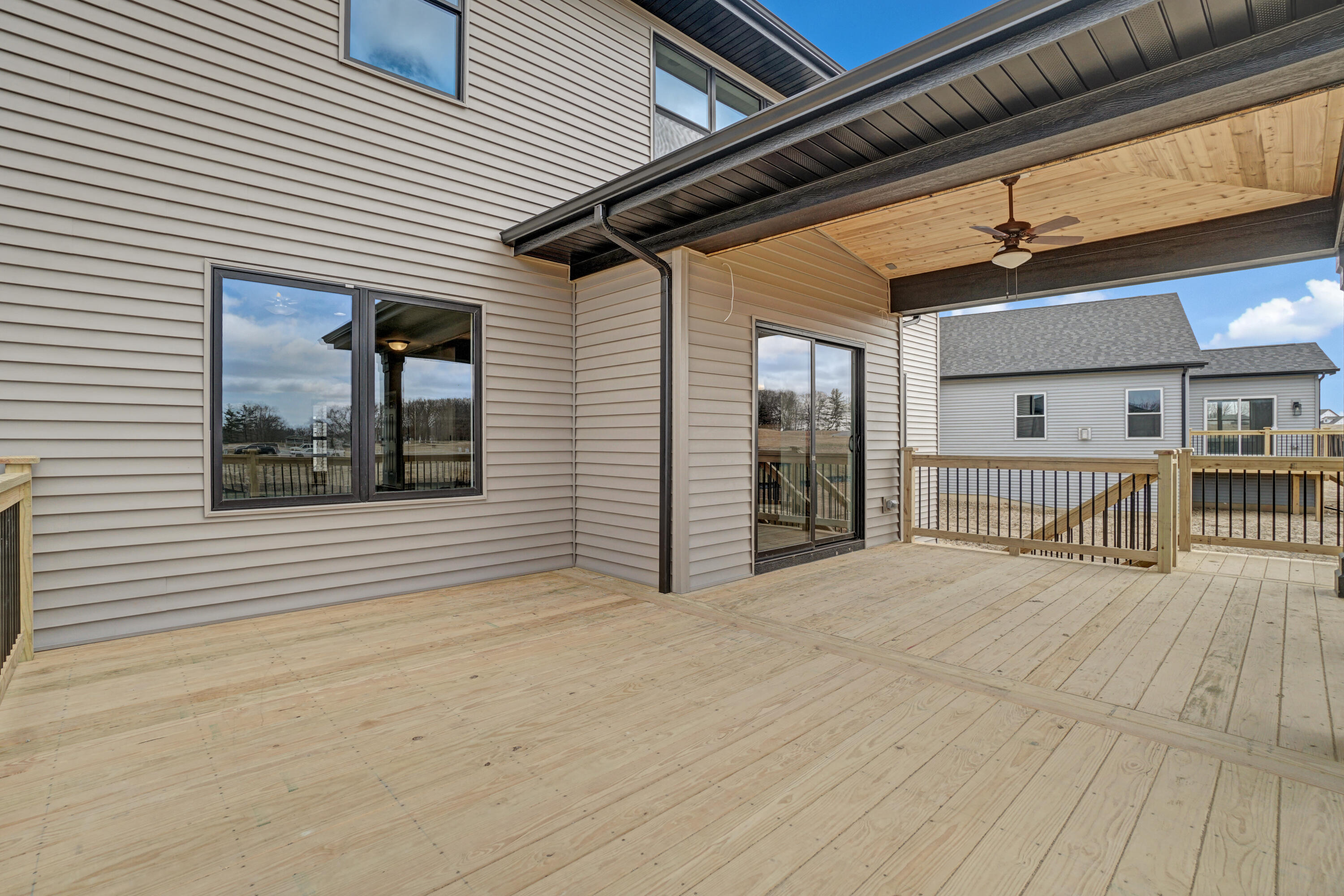 a view of a house with deck