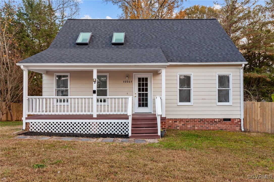 a front view of a house