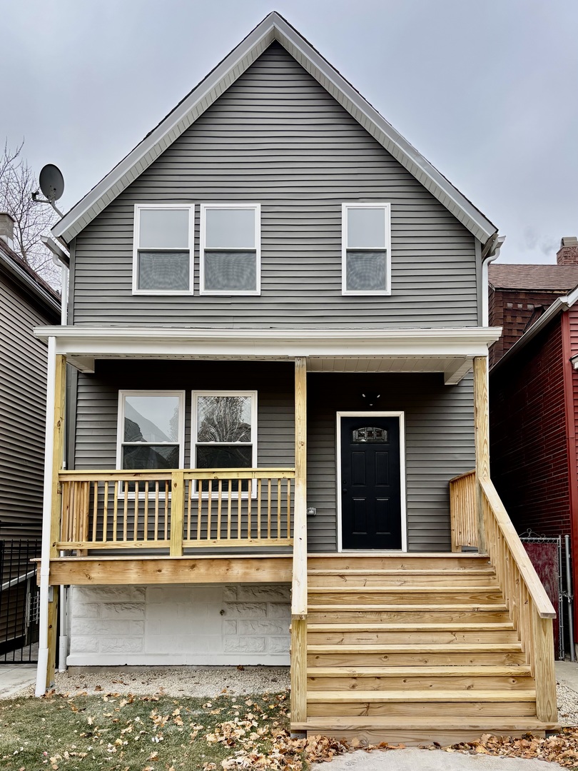 a front view of a house