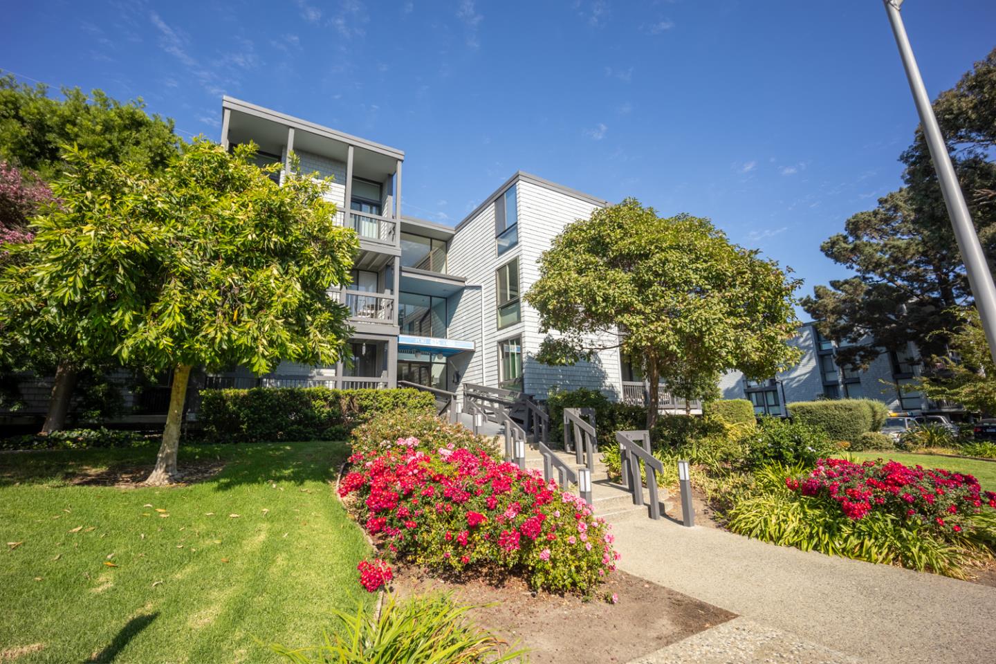 a house view with a outdoor space