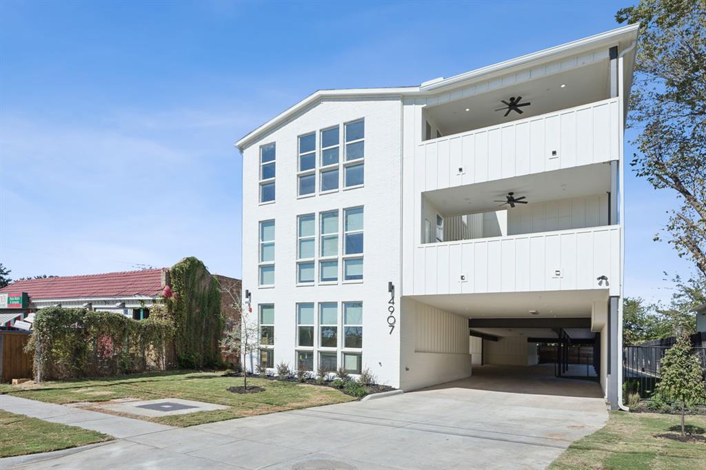 a front view of a building