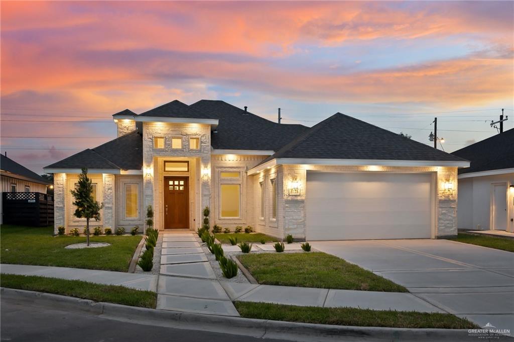 a front view of a house