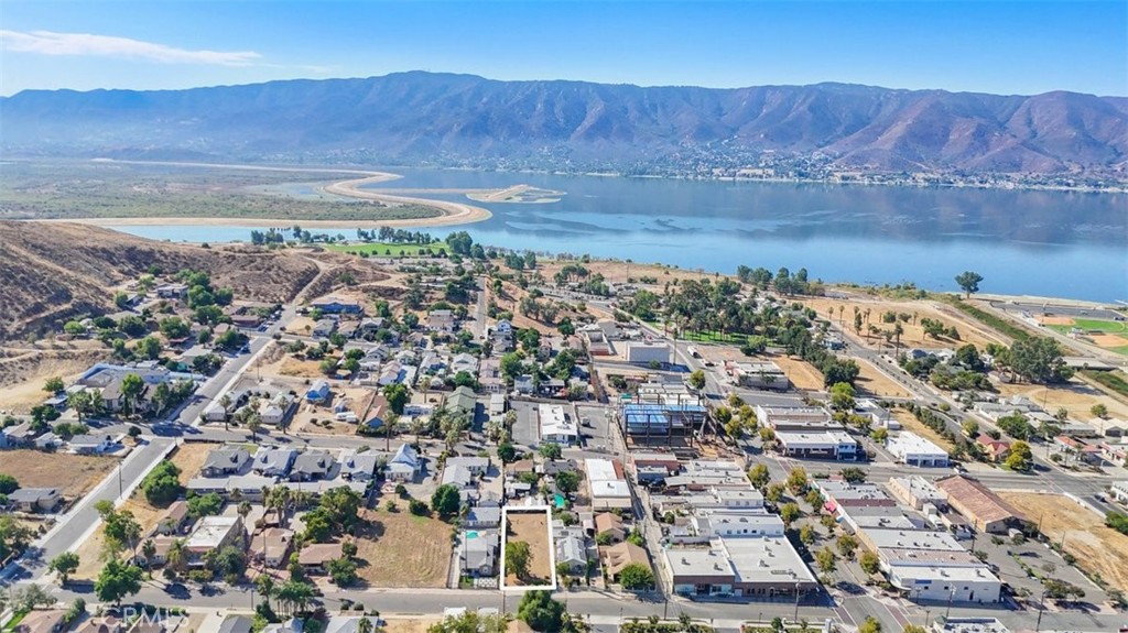 an aerial view of residential house and parking space