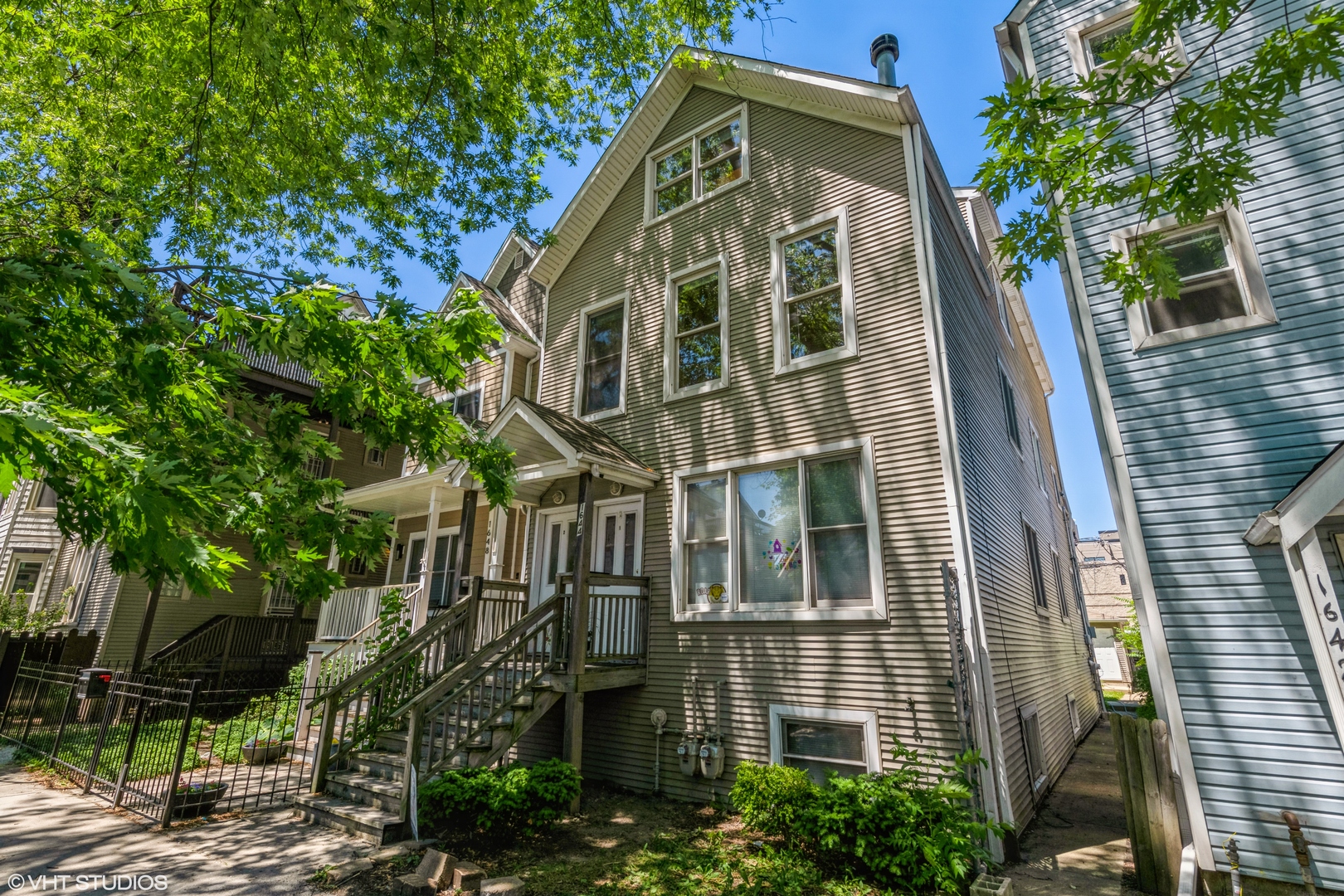 a front view of a house