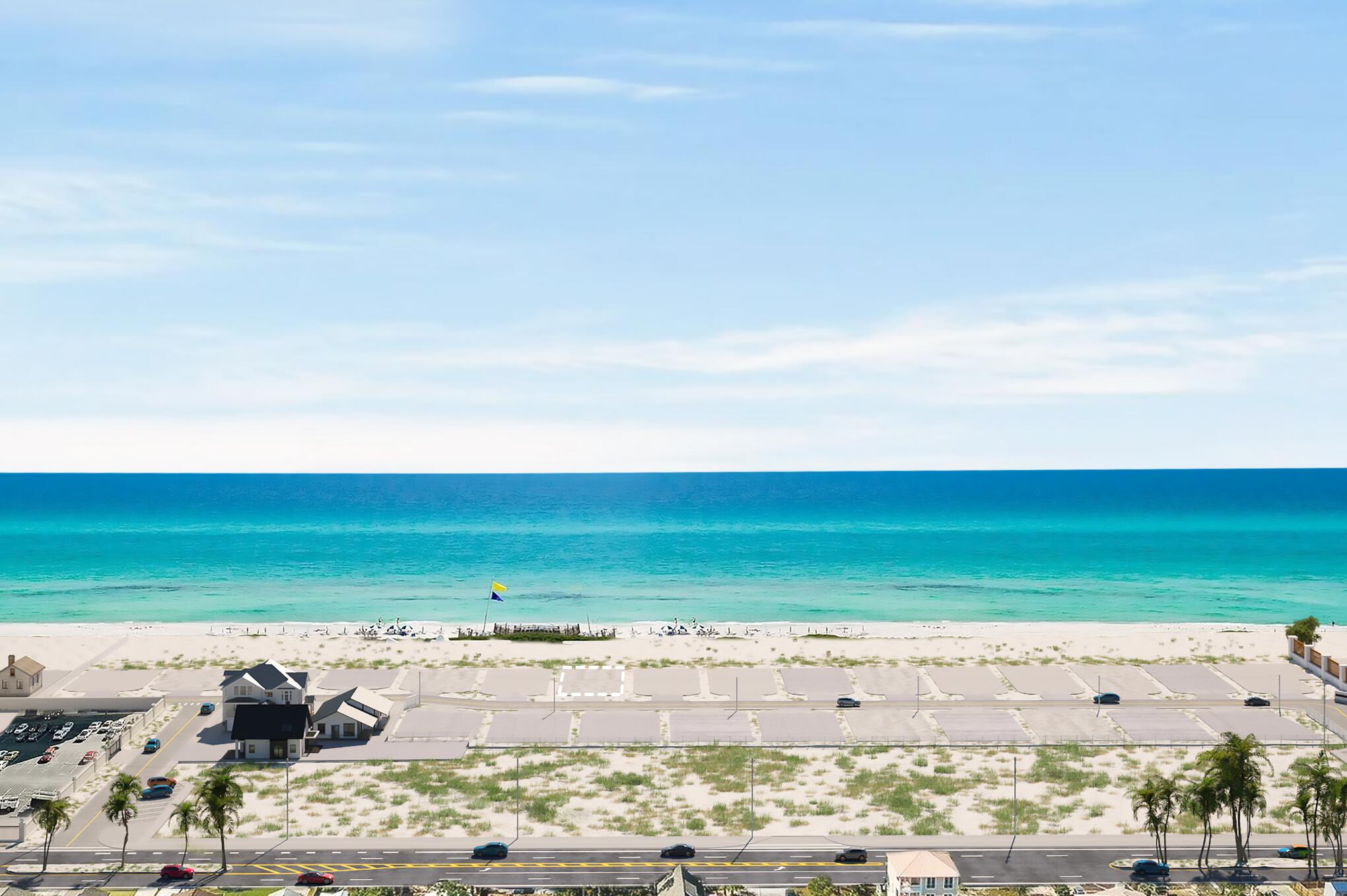 a view of beach and ocean