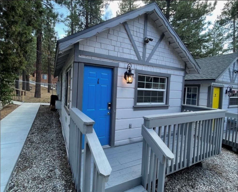 a view of a house with a porch