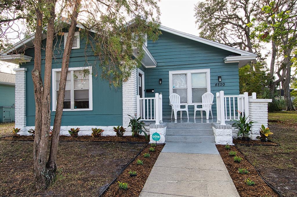 a front view of a house