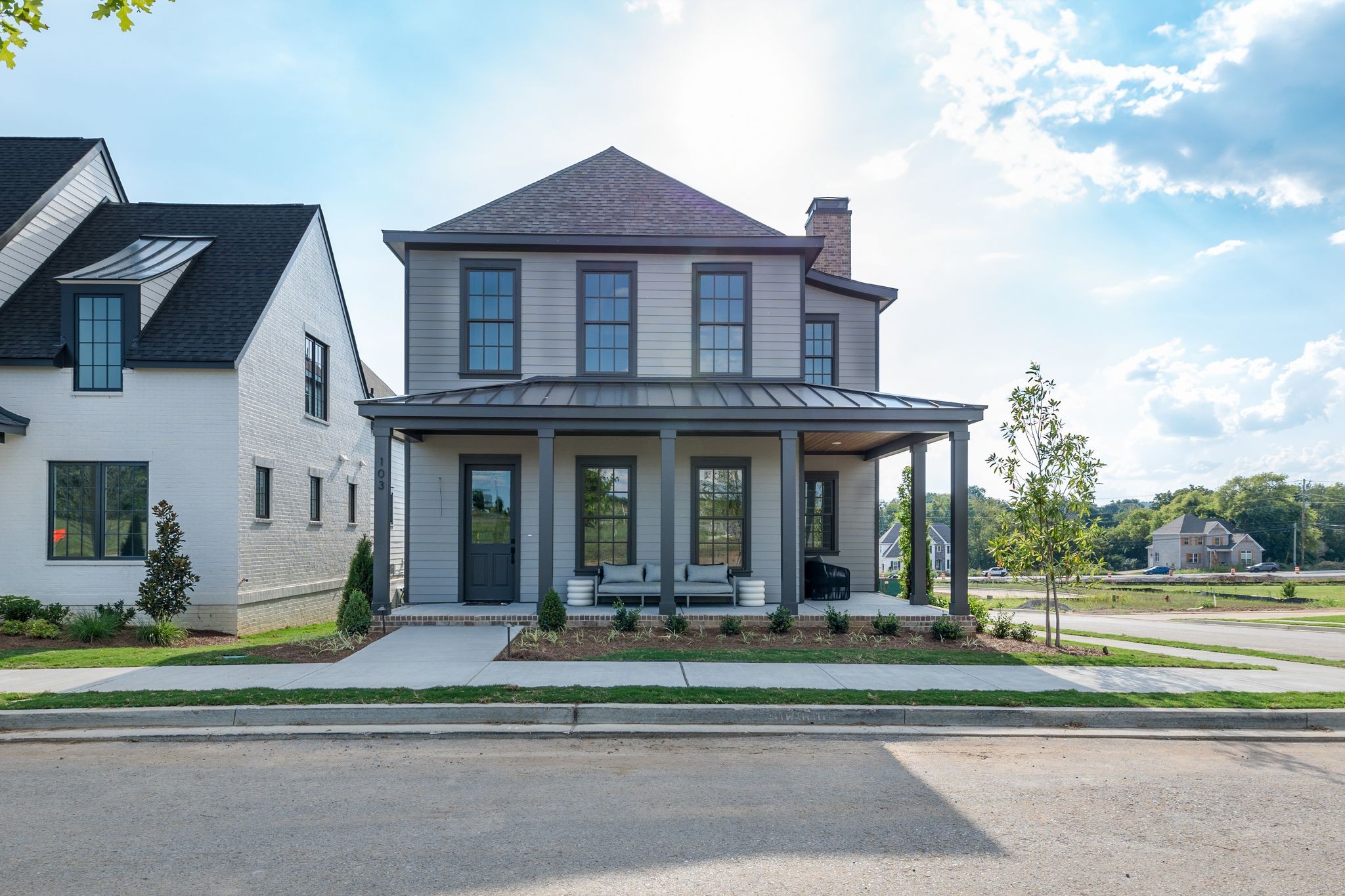 a front view of a house