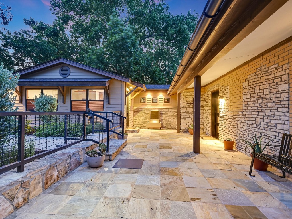 a view of a house with a porch