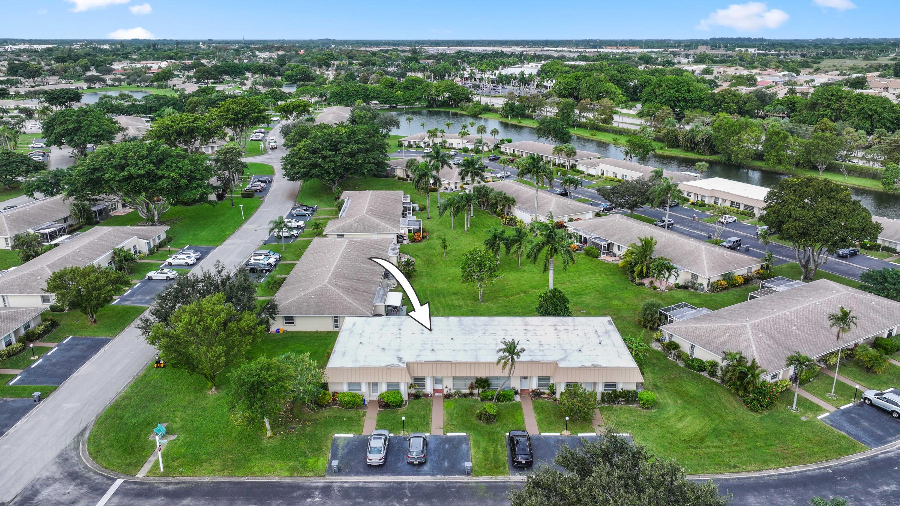 an aerial view of multiple house