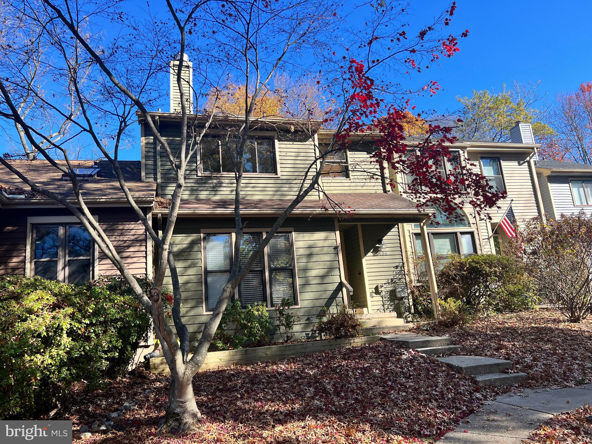 a front view of a house