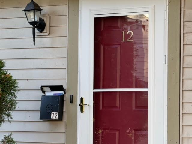 a close view of door