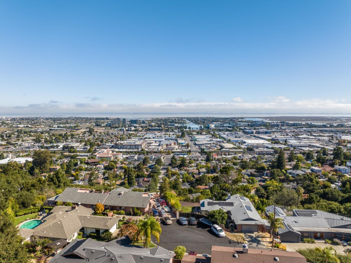 an aerial view of a city