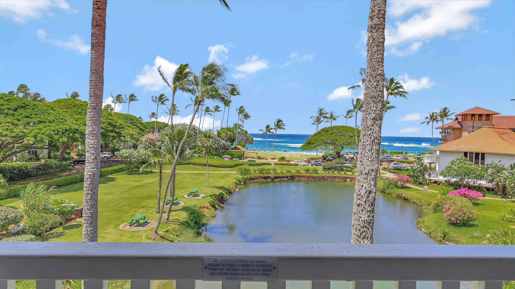 Ocean views over the famous Lagoon at the Kiahuna Plantation Resort make this condo one of the most desirable on the property.