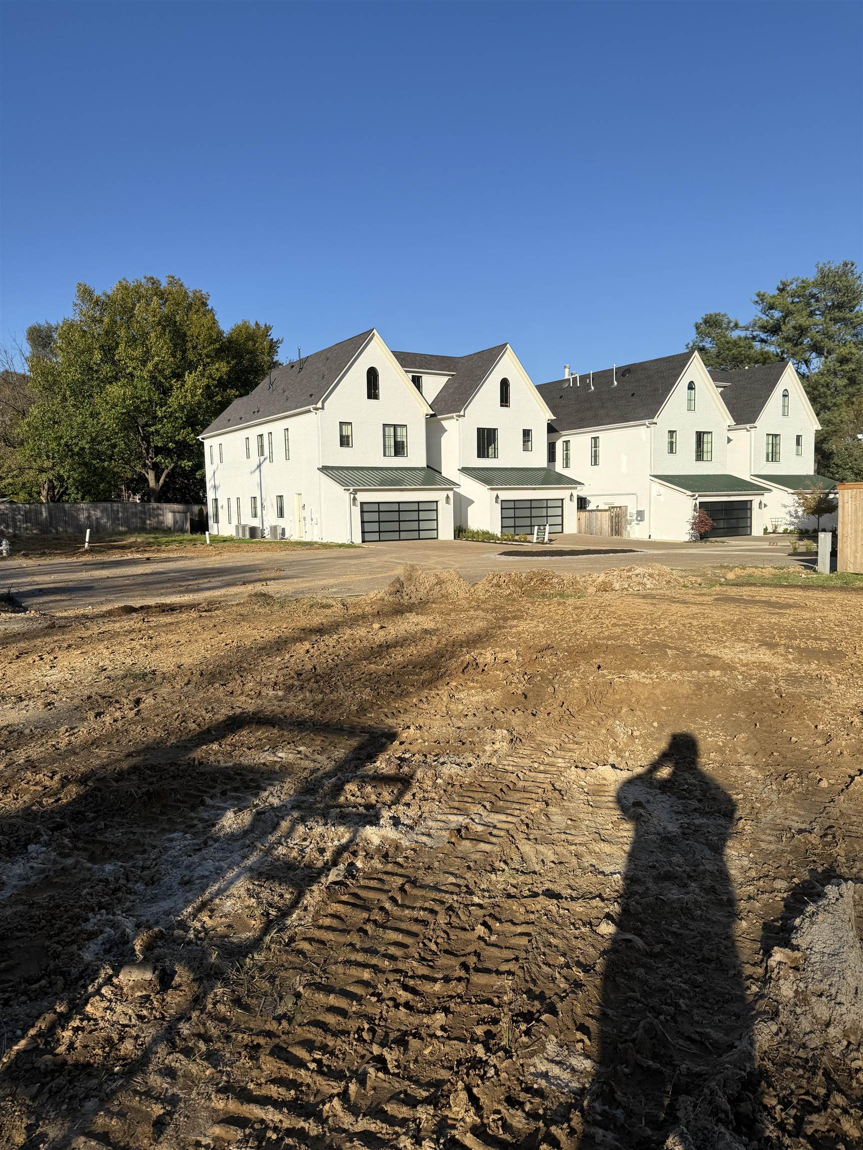 Exterior space with a garage