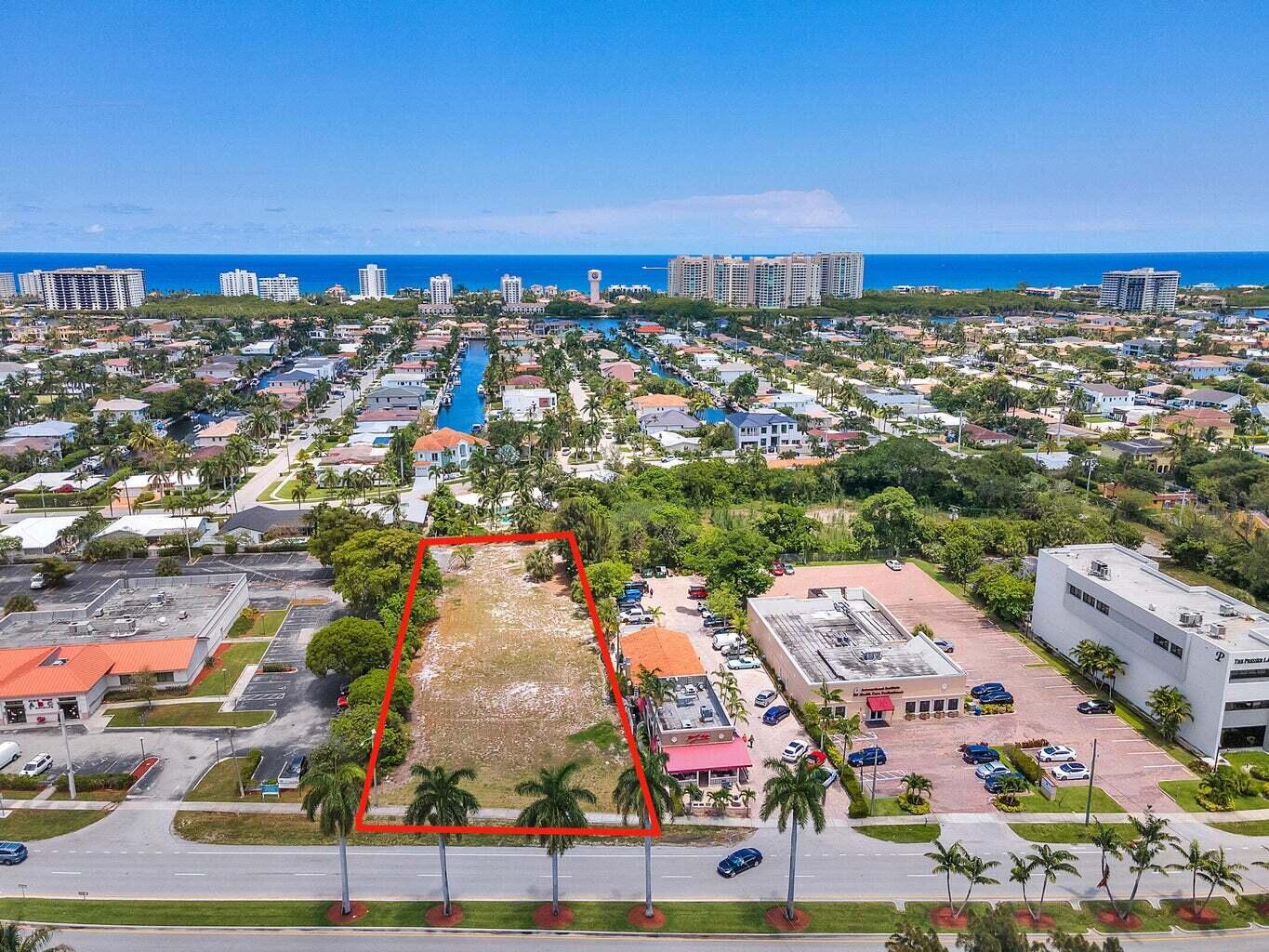 a view of city and ocean